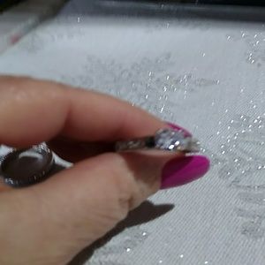 #00109 Genuine Macro Inlay Sterling Silver Wedding